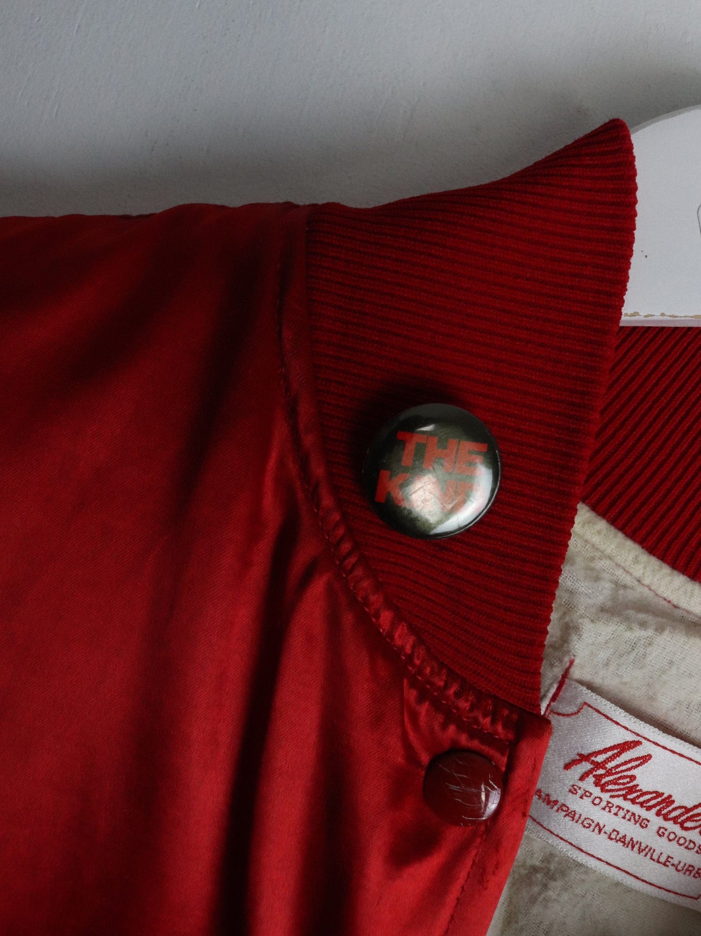Vintage WPGU 107fm Jacket Womens Small Red Satin from propervintagecanada
