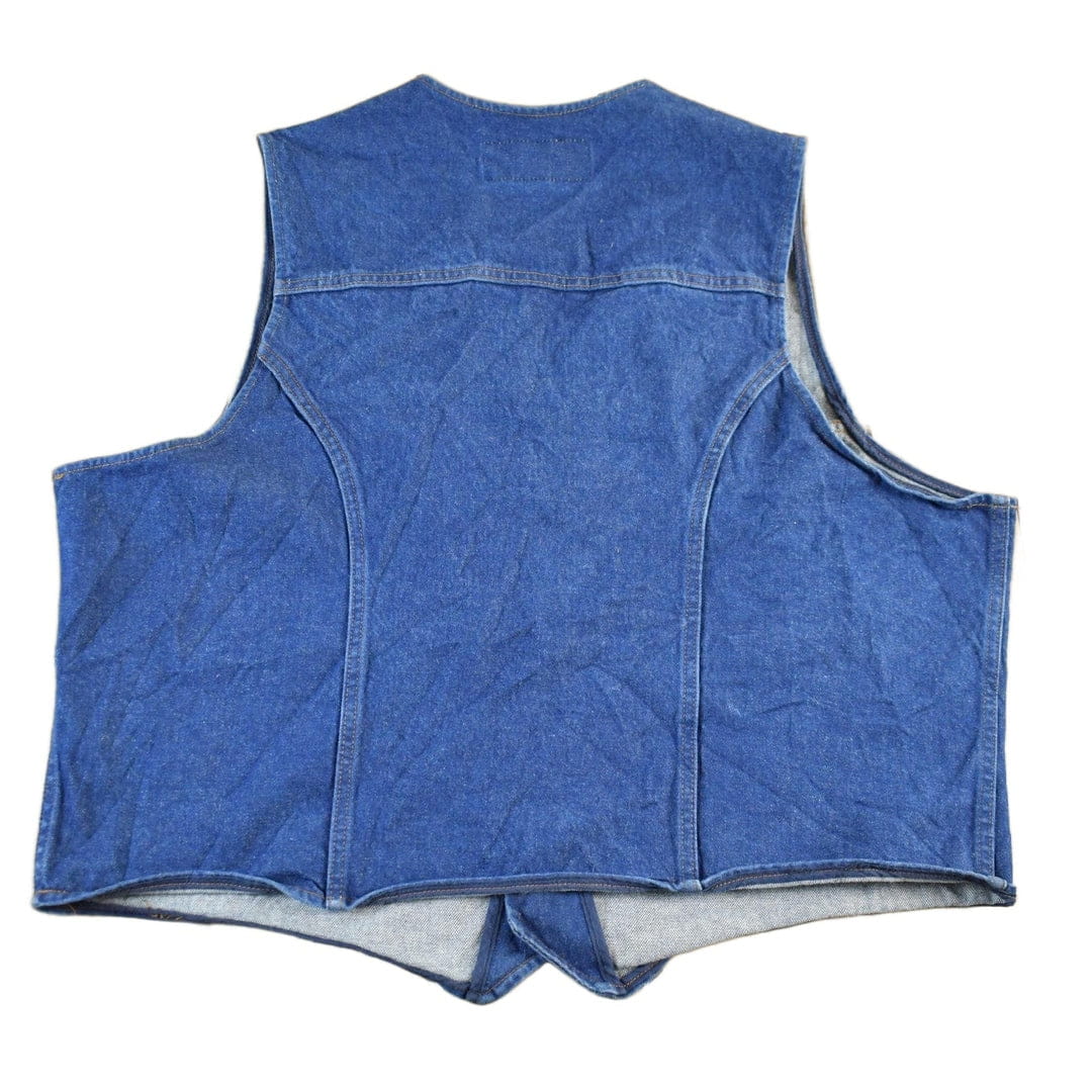 Vintage Wrangler Denim Vest Mens XL - 1990s Western Jean from propervintagecanada