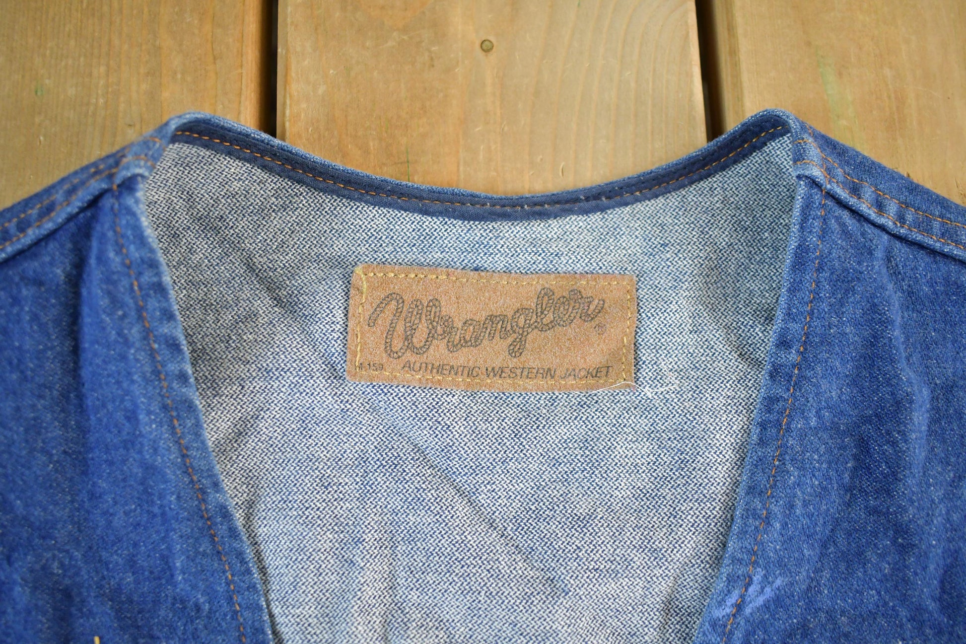 Vintage Wrangler Denim Vest Mens XL - 1990s Western Jean from propervintagecanada