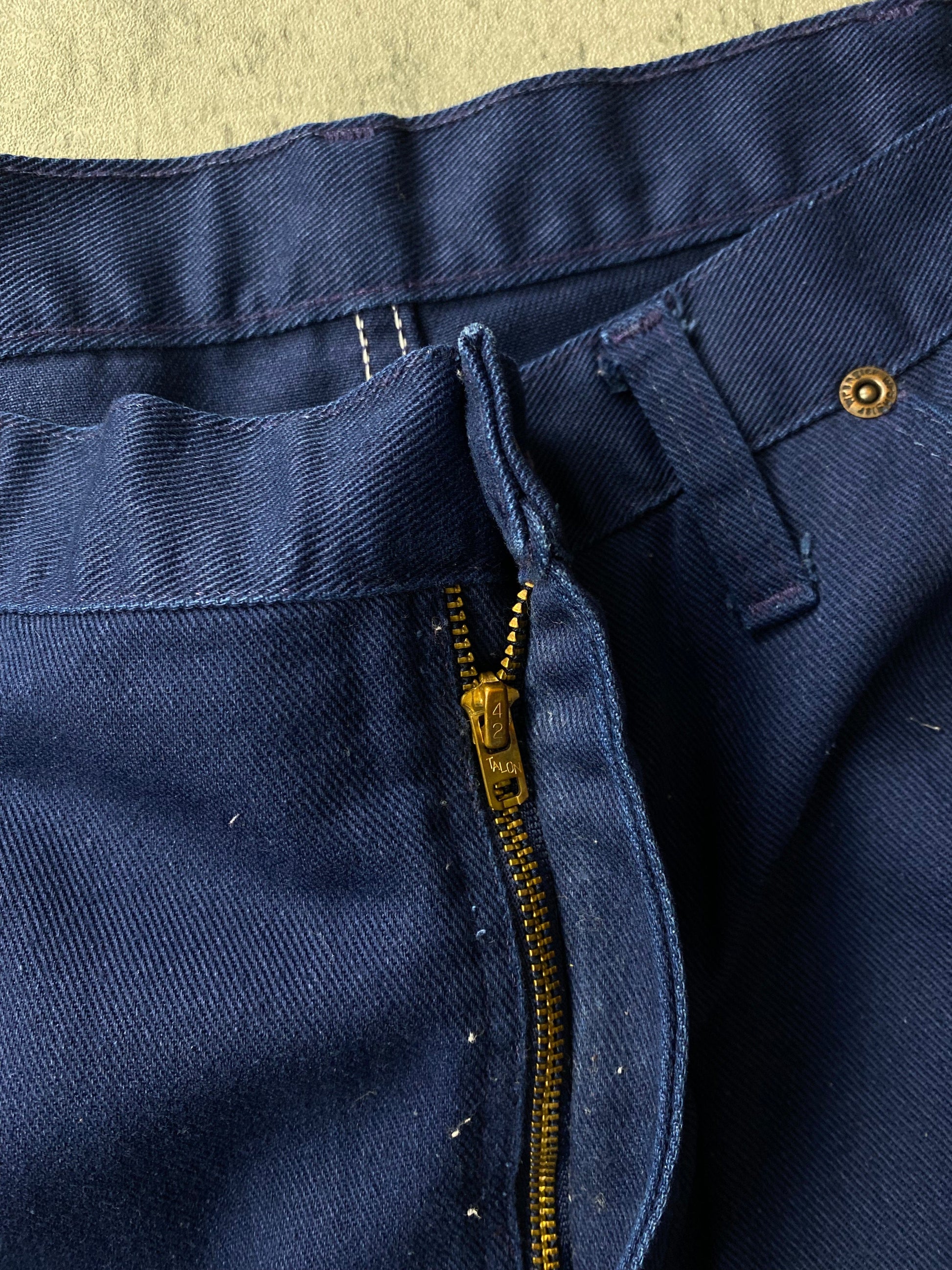Vintage Wrangler Pants Mens 34 x 28 Blue Western Trousers 70s 80s from propervintagecanada