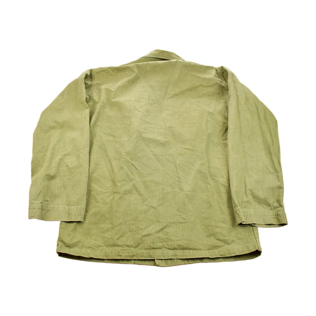 Vintage WW2 1940s Herringbone Military Jacket Army Men's Medium from propervintagecanada