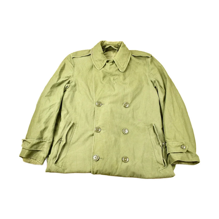 Vintage WW2 Military Button Up Trench Coat from propervintagecanada
