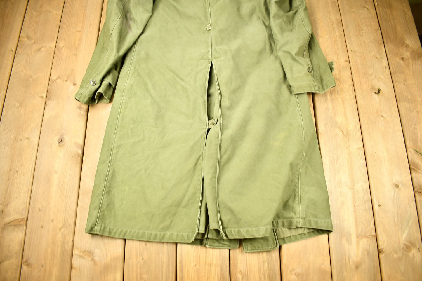 Vintage WW2 Military Button Up Trench Coat from propervintagecanada