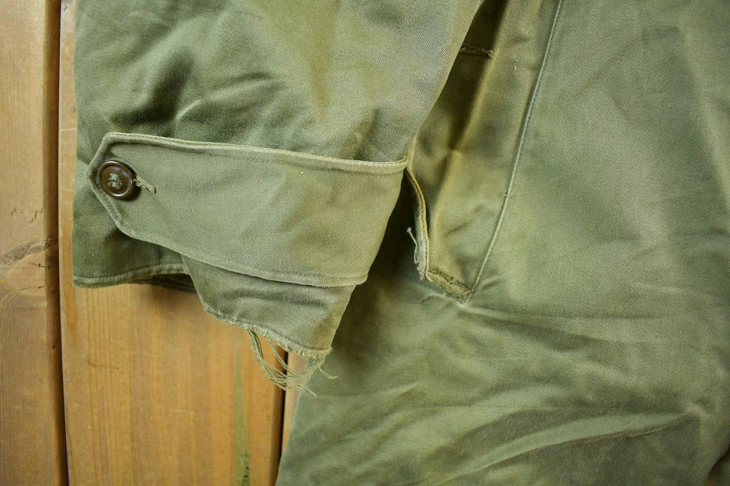 Vintage WW2 Military Button Up Trench Coat Long Medium from propervintagecanada