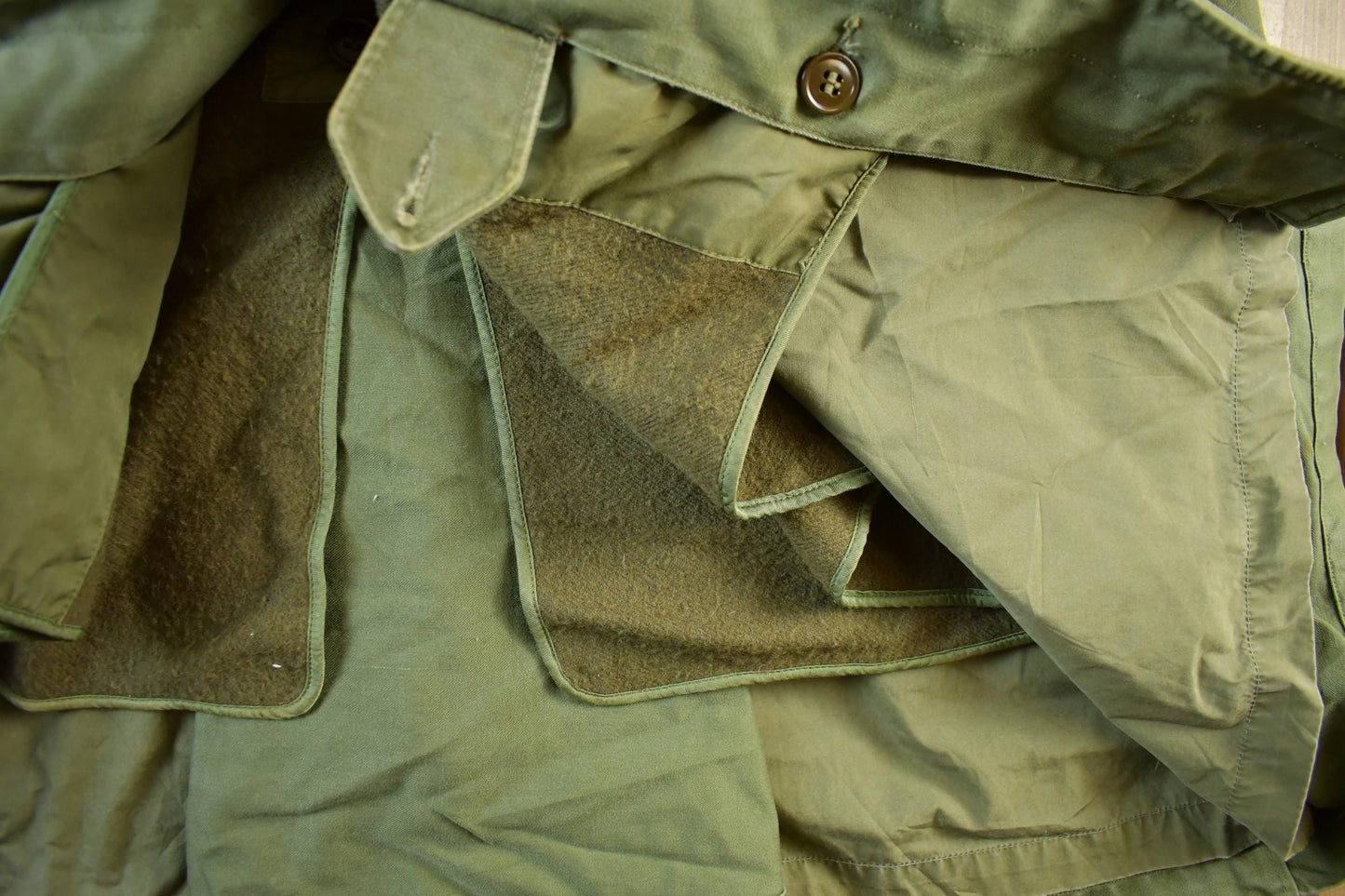 Vintage WW2 Military Button Up Trench Coat Long Medium from propervintagecanada