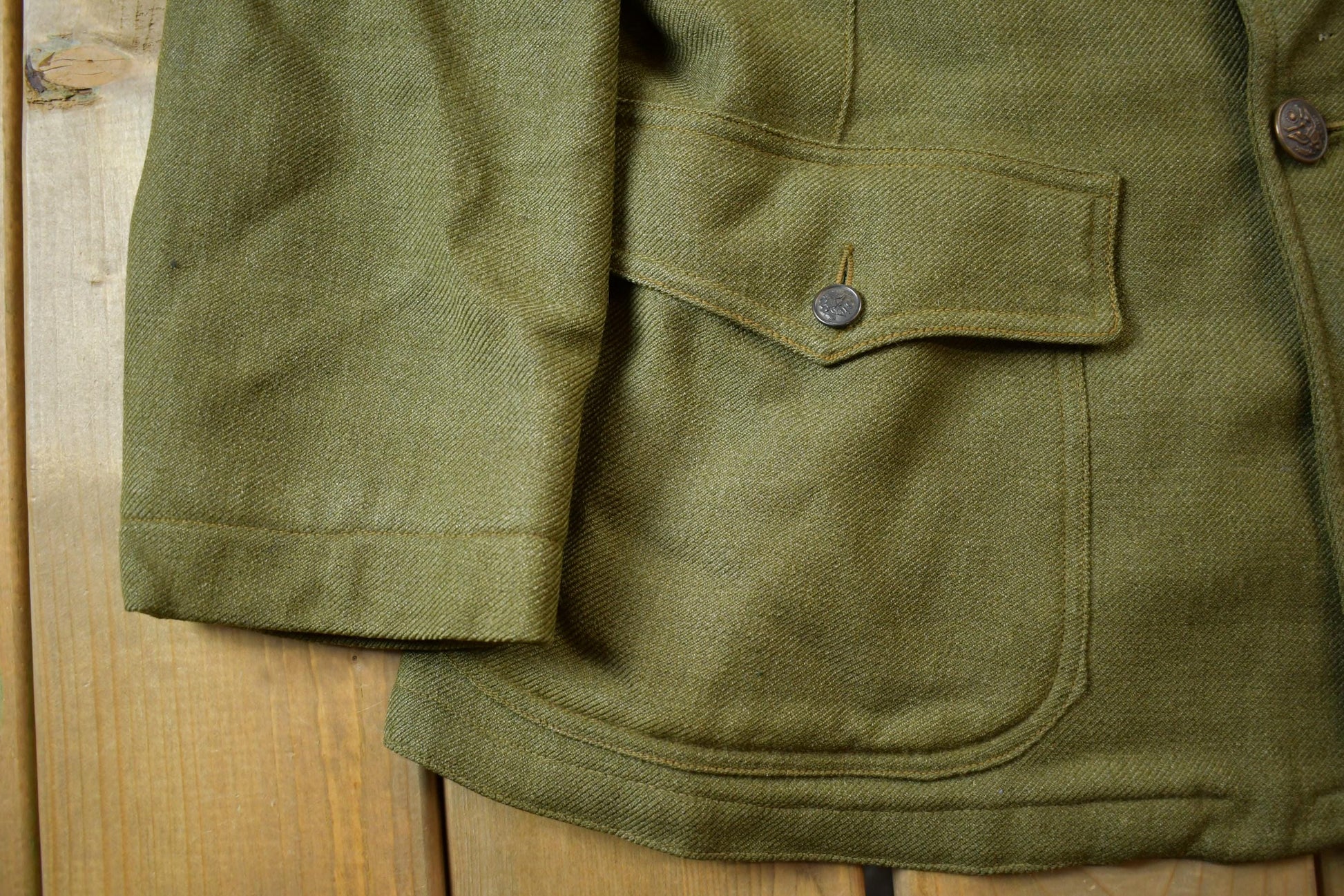 Vintage WWI Military Battledress Button Up Army Jacket from propervintagecanada
