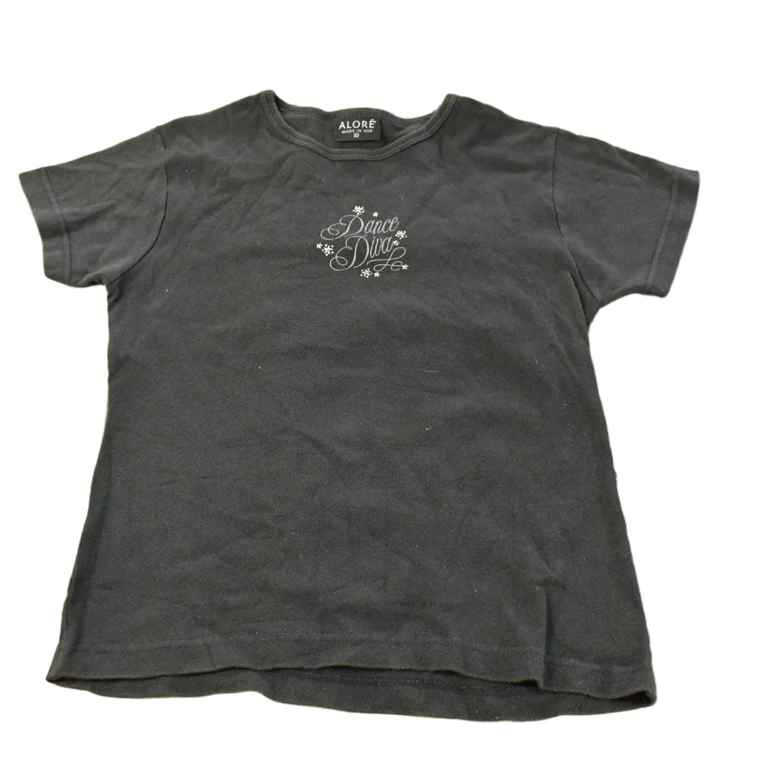 Vintage Y2K Alore Dance Diva Bedazzled Baby Tee Women's XL from propervintagecanada