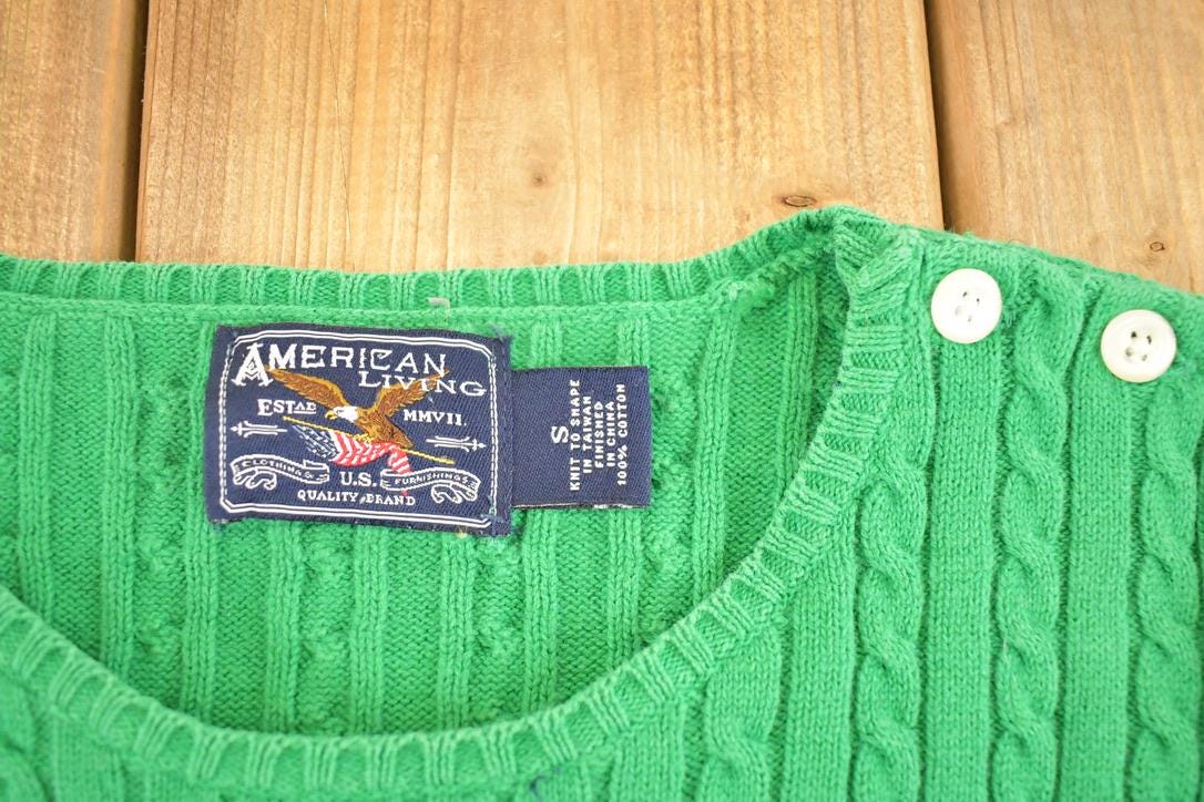 Vintage Y2K American Legend Knit Crewneck Sweater Youth S from propervintagecanada