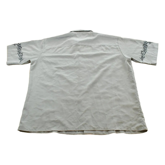 Vintage Y2K Amplify Barbwire Button Up Shirt Men's 2XL from propervintagecanada