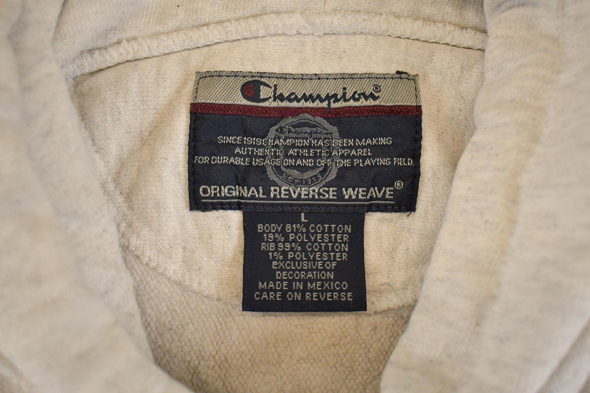 Vintage Y2K ARMY Champion Reverse Weave Hoodie Sweatshirt Men's L from propervintagecanada