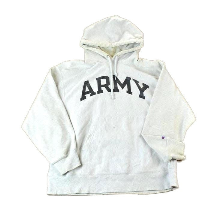 Vintage Y2K Army Champion Reverse Weave Hoodie Sweatshirt Men's Large from propervintagecanada