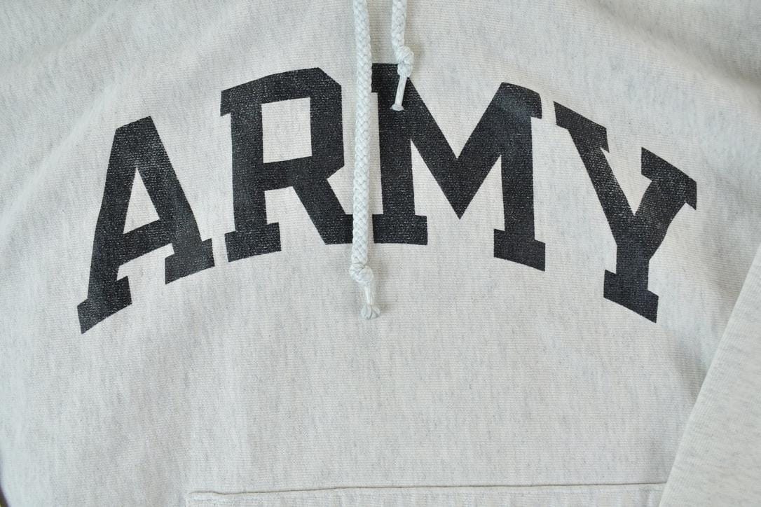 Vintage Y2K Army Champion Reverse Weave Hoodie Sweatshirt Men's Large from propervintagecanada