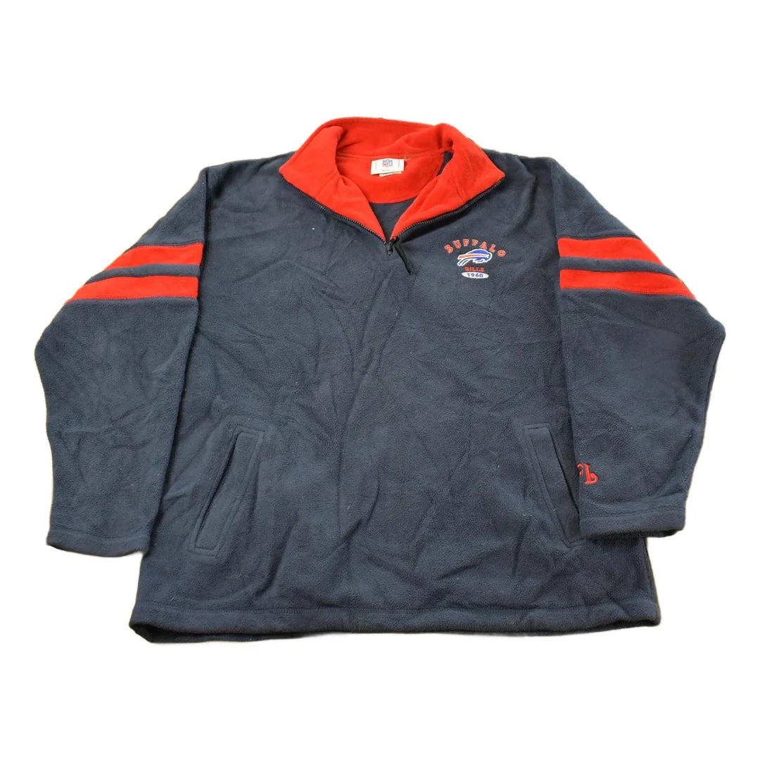 Vintage Y2K Buffalo Bills NFL Football Quarter Zip Fleece Sweatshirt Men's Large from propervintagecanada