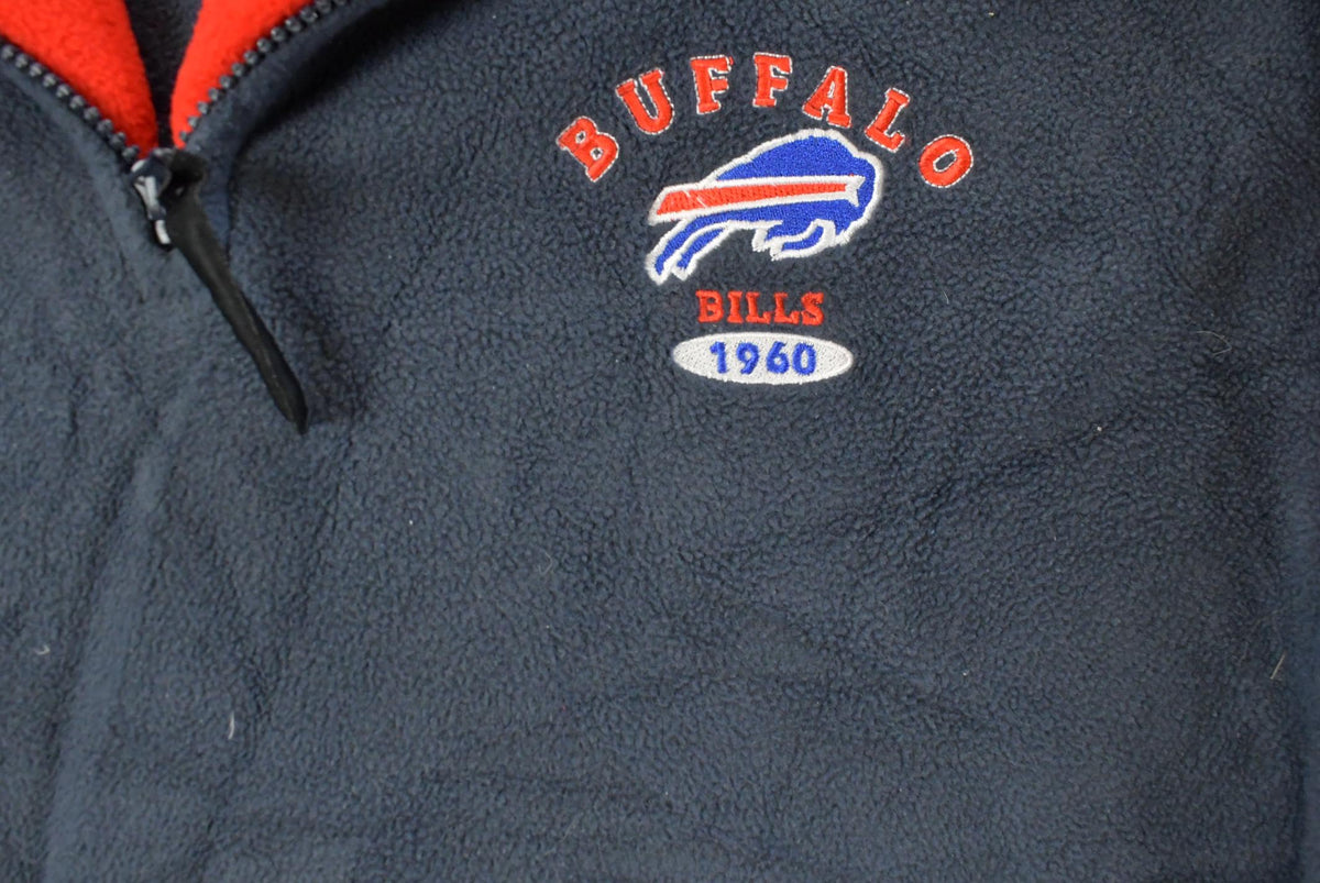 Vintage Y2K Buffalo Bills NFL Football Quarter Zip Fleece Sweatshirt Men's Large from propervintagecanada