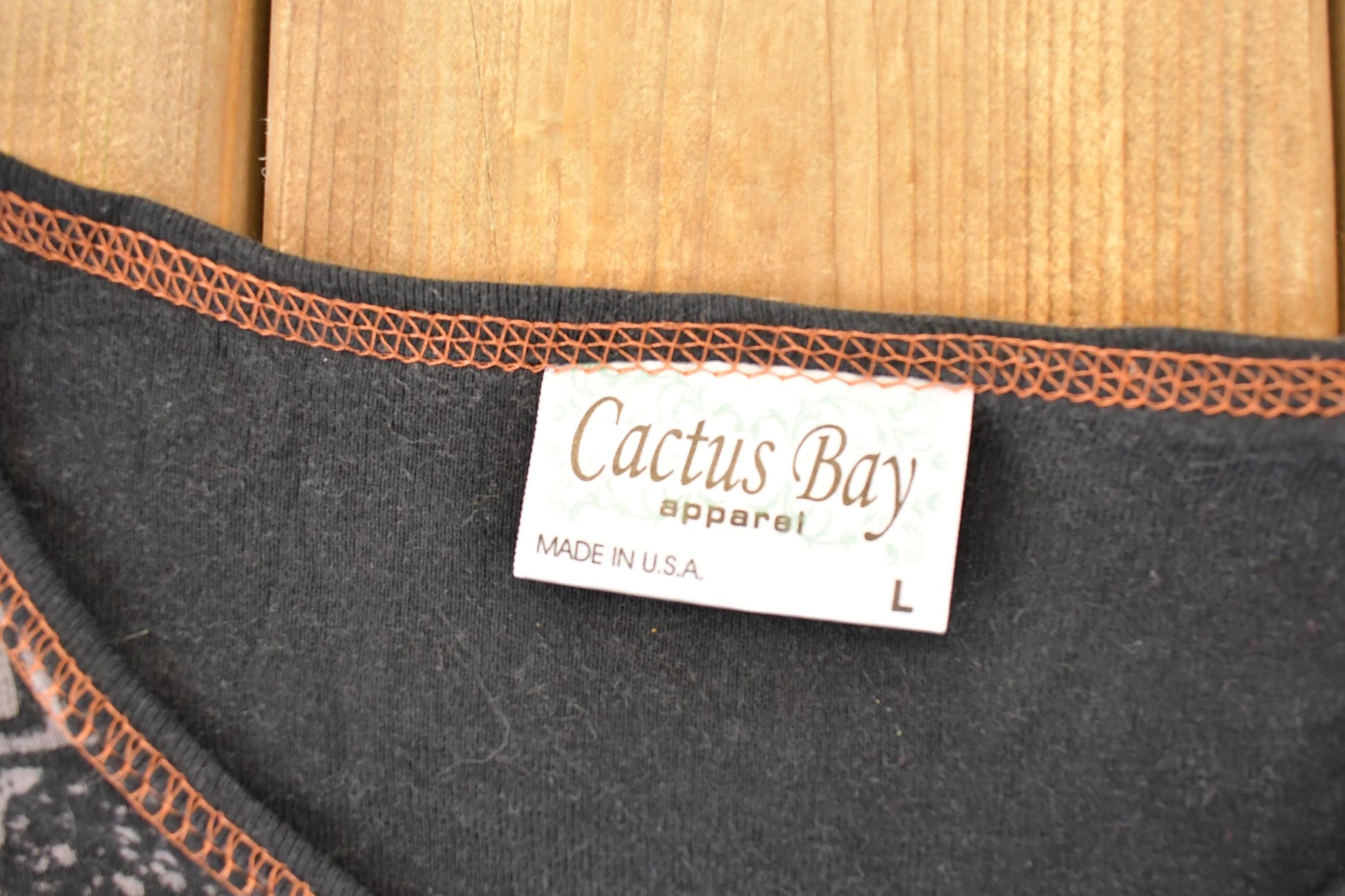 Vintage Y2K Cactus Bay Abstract Print AOP Crewneck Shirt Women's L / 2000's Destination Sweater from propervintagecanada