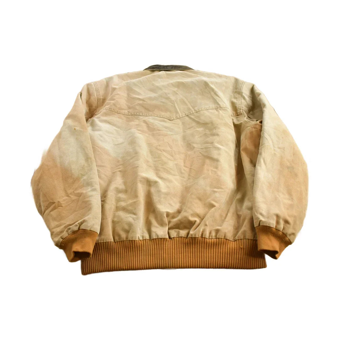 Vintage Y2K Carhartt Beige Santa Fe Work Jacket Men's 2XL from propervintagecanada
