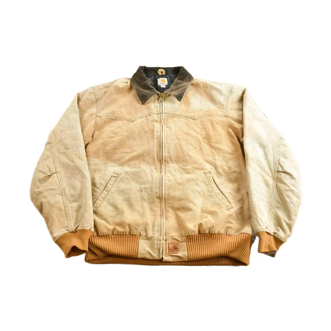 Vintage Y2K Carhartt Beige Santa Fe Work Jacket Men's 2XL from propervintagecanada