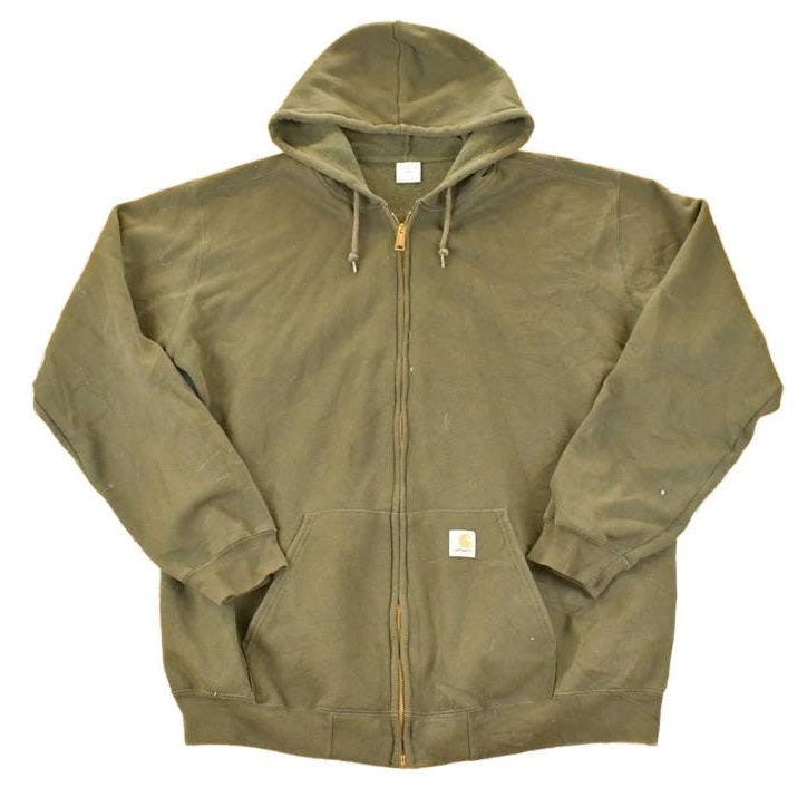 Vintage Y2K Carhartt Full Zip Hooded Sweatshirt Men's XXL from propervintagecanada