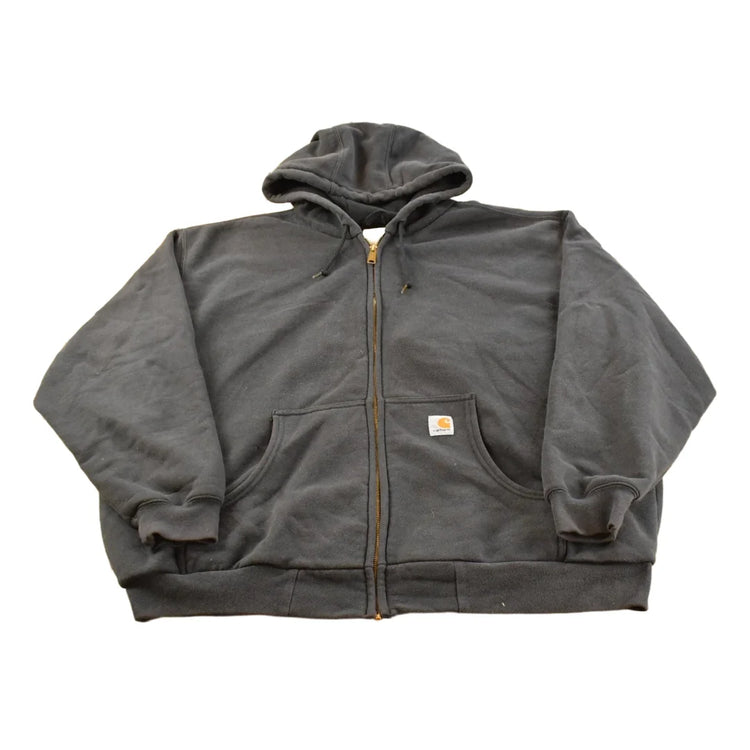 Vintage Y2K Carhartt J149 Full Zip Thermal Lined Hoodie Sweatshirt Men's 2XL / Workwear / Streetwear / 2000s Outdoorsman / 00s Outerwear from propervintagecanada
