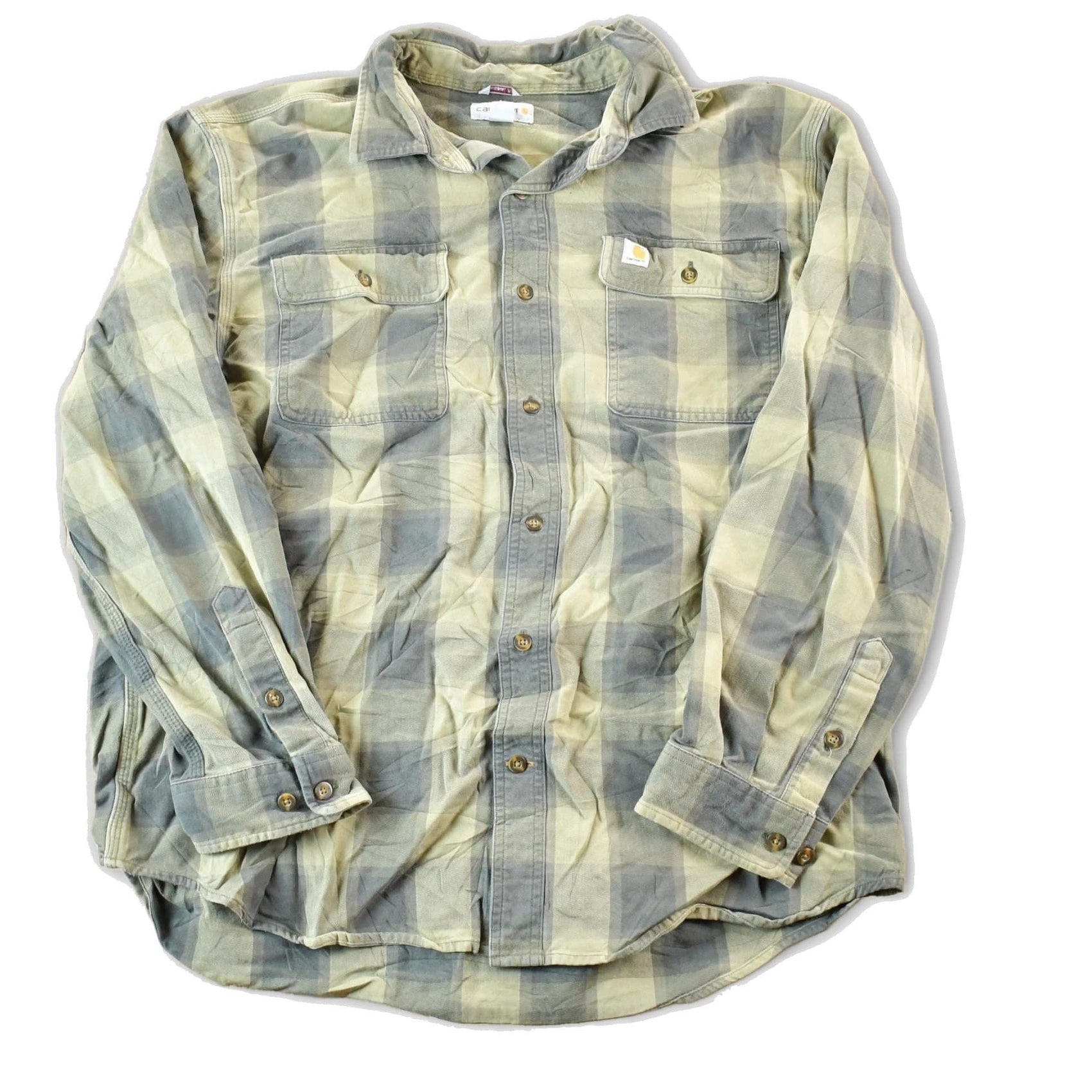 Vintage Y2K Carhartt Plaid Button Up Shirt Mens L