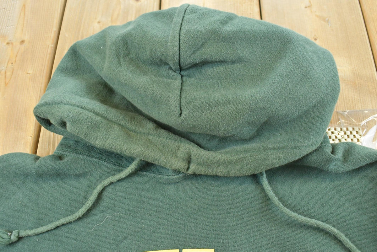 Vintage Y2K Champion Delhi State University Collegiate Reverse Weave Hoodie Men's 2XL from propervintagecanada