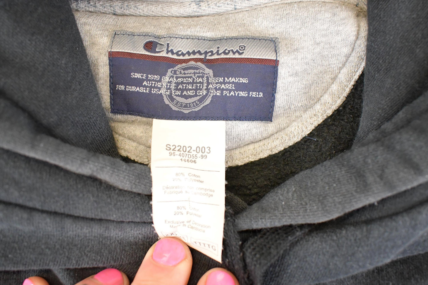 Vintage Y2K Champion Hoodie Sweatshirt Men's XXXL from propervintagecanada
