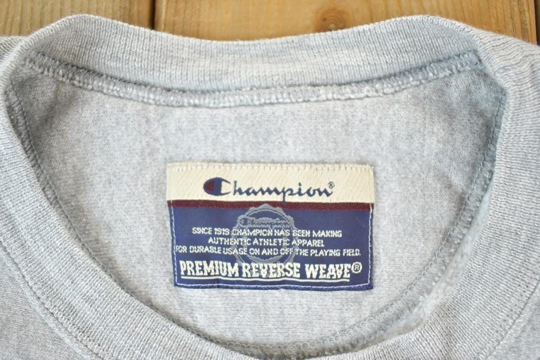 Vintage Y2K Champion Premium Reverse Weave Sweatshirt Men's Small from propervintagecanada