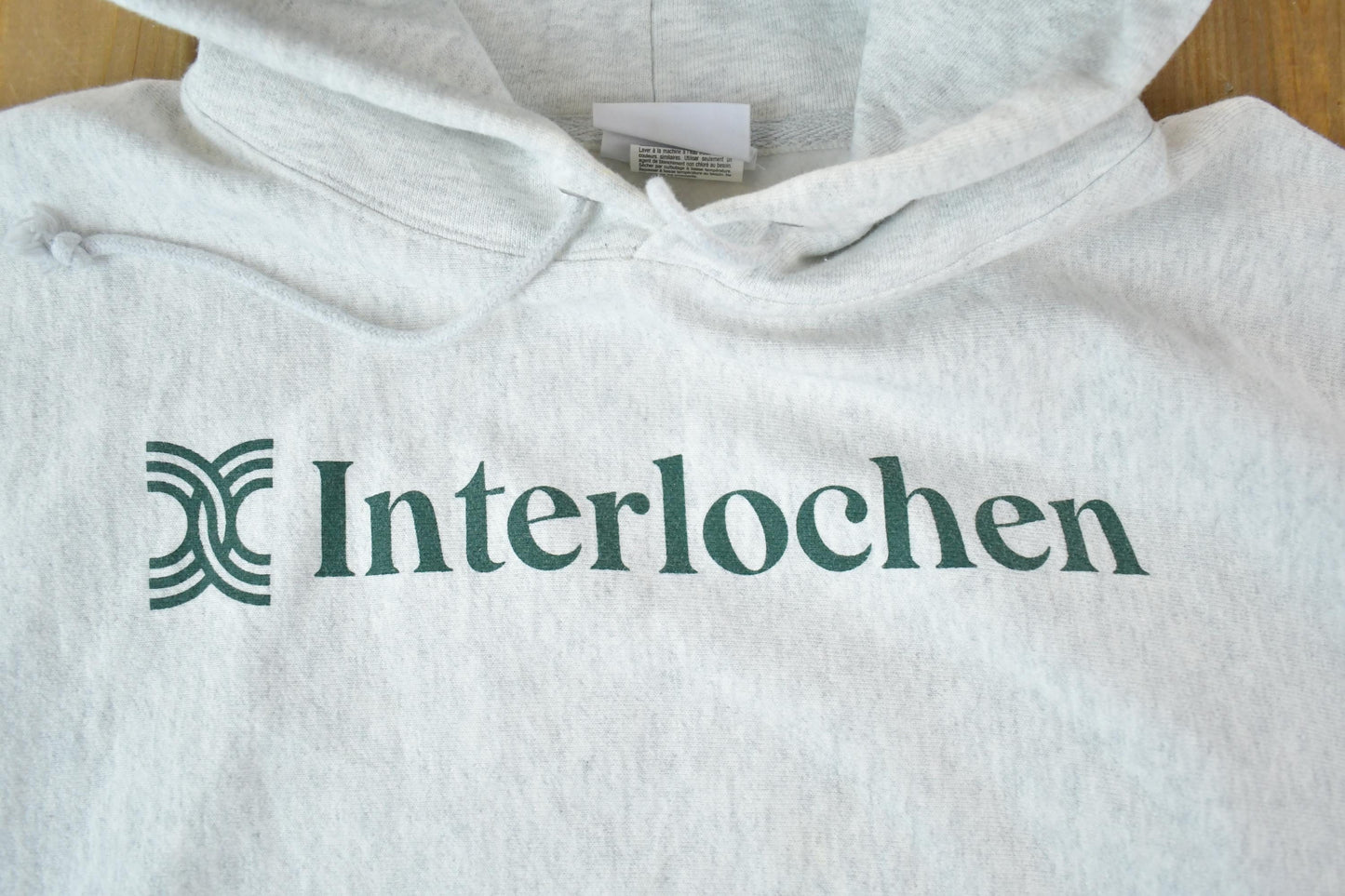 Vintage Y2K Champion Reverse Weave Interlochen Hoodie Sweatshirt Men's Large from propervintagecanada