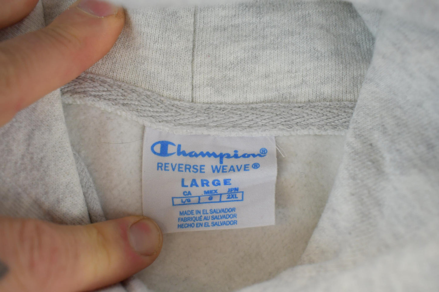 Vintage Y2K Champion Reverse Weave Interlochen Hoodie Sweatshirt Men's Large from propervintagecanada