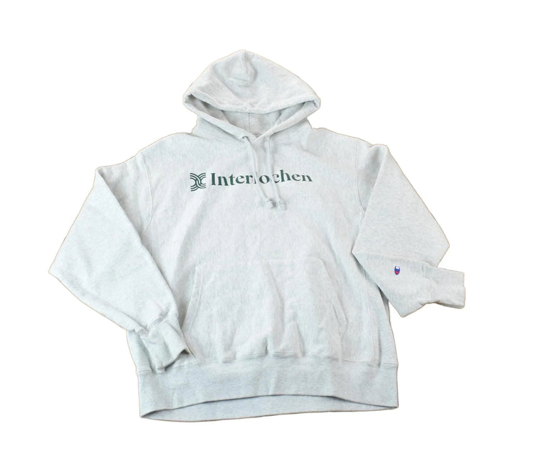 Vintage Y2K Champion Reverse Weave Interlochen Hoodie Sweatshirt Men's Large from propervintagecanada