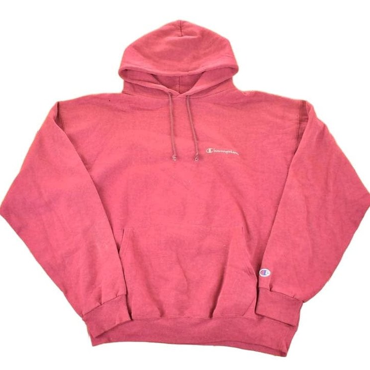 Vintage Y2K Champion Text Logo Hoodie Sweatshirt Men's L from propervintagecanada