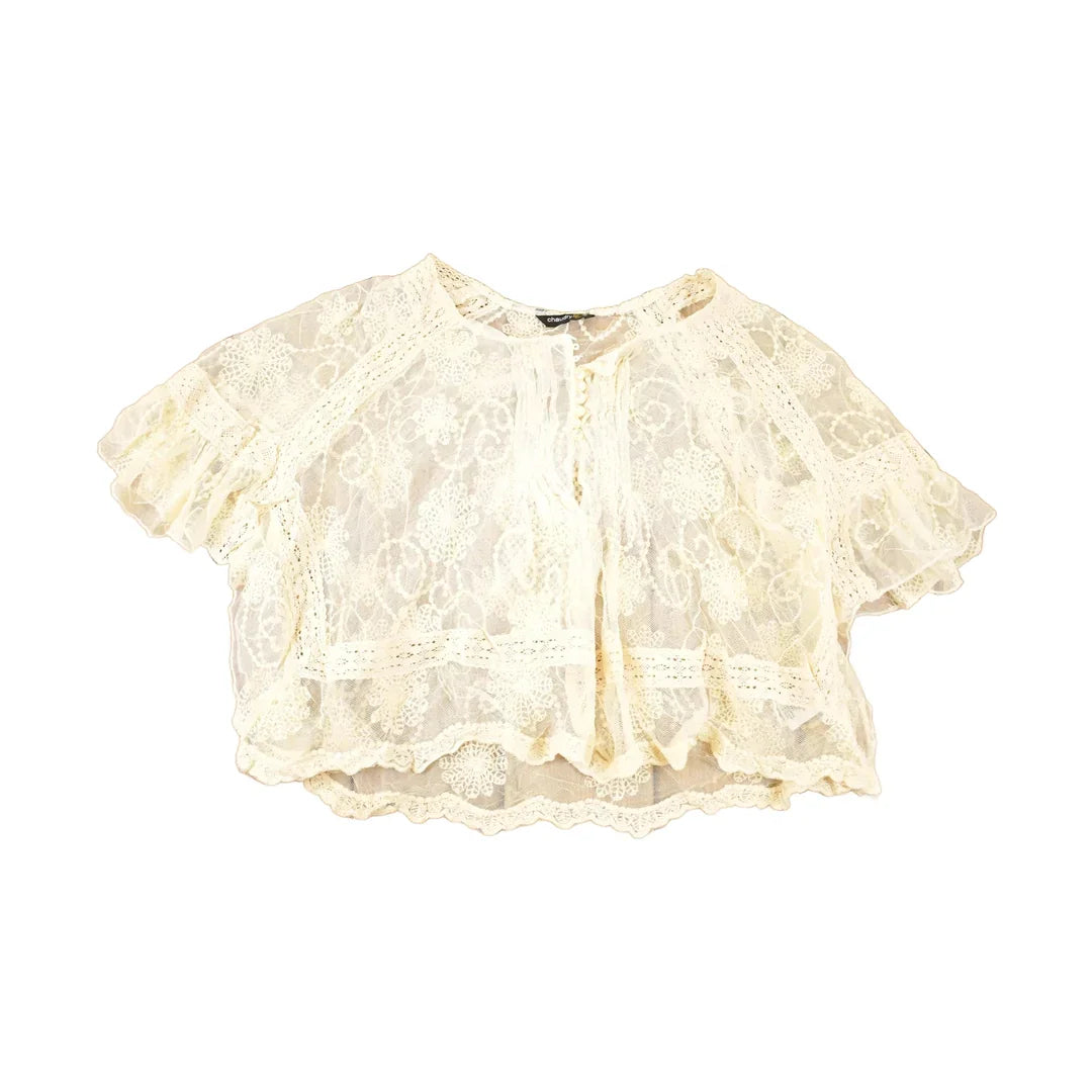 Vintage Y2K Chaudry Kc Floral Lace Souvenir Travel T-Shirt Women's XL from propervintagecanada