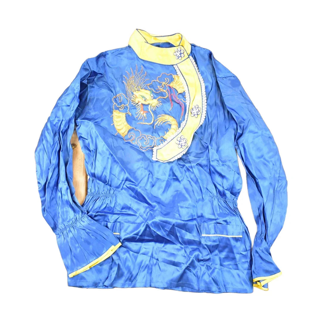 Vintage Y2K Chinese Dragon Button Up Shirt Women's S from propervintagecanada