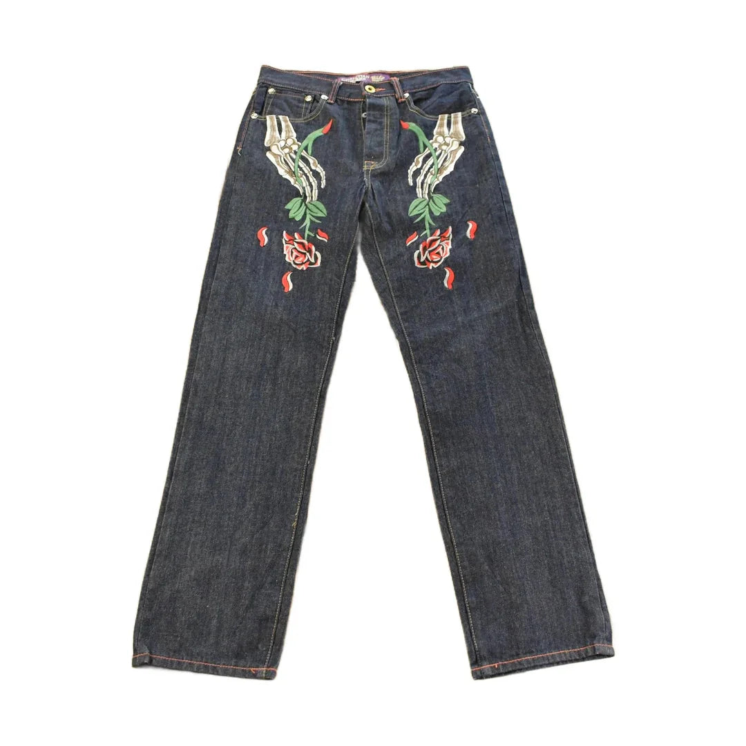 Vintage Y2K Christian Audigier Ed Hardy Denim Jeans Men's 31 x 31 from propervintagecanada