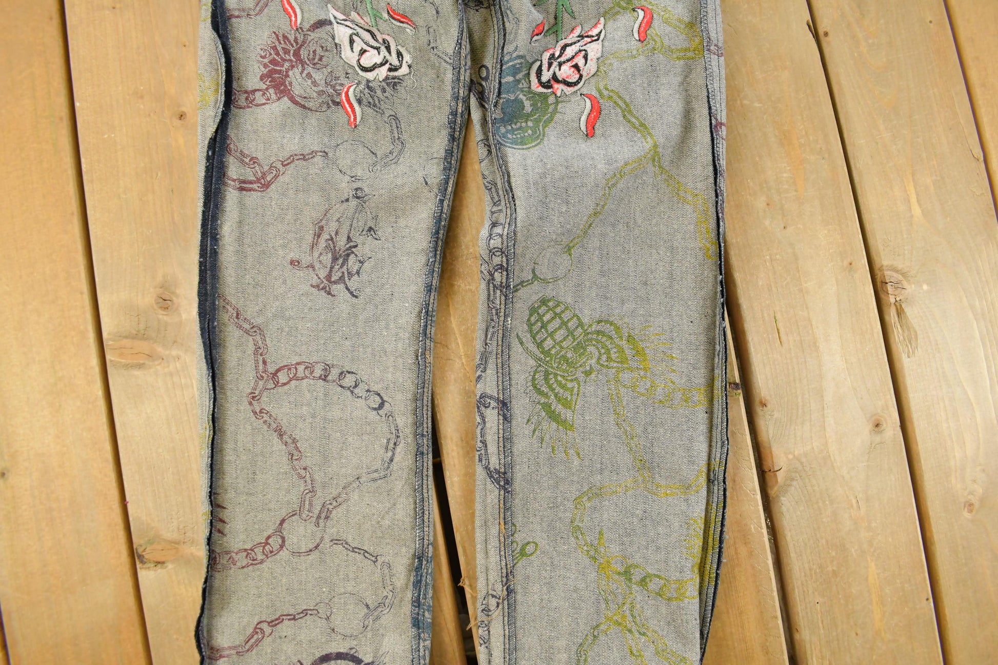 Vintage Y2K Christian Audigier Ed Hardy Denim Jeans Men's 31 x 31 from propervintagecanada