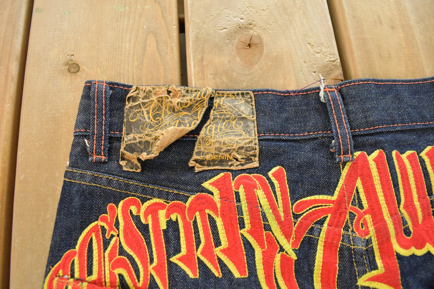 Vintage Y2K Christian Audigier Ed Hardy Denim Jeans Men's 31 x 31 from propervintagecanada