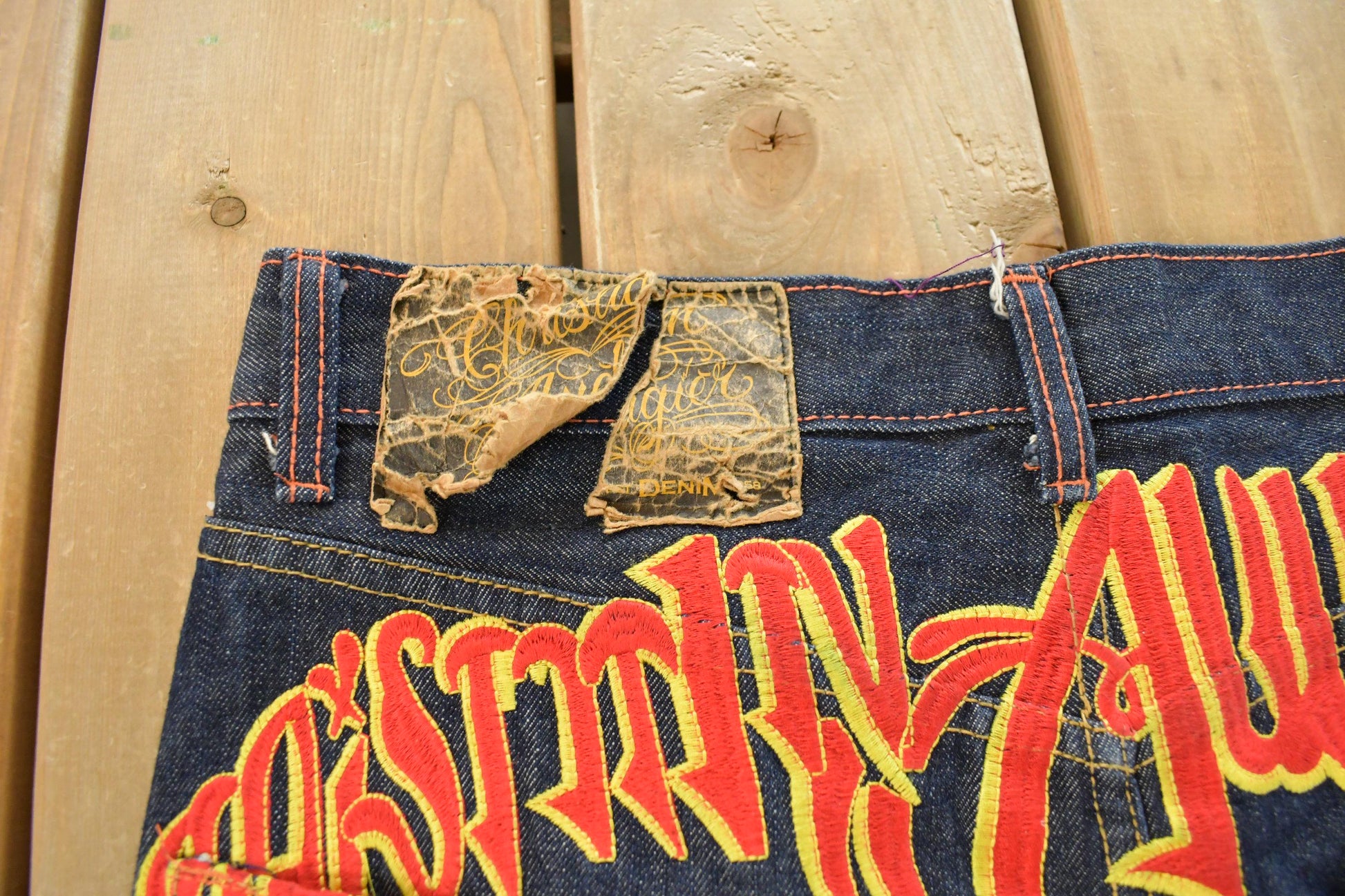 Vintage Y2K Christian Audigier Ed Hardy Denim Jeans Men's 31 x 31 from propervintagecanada