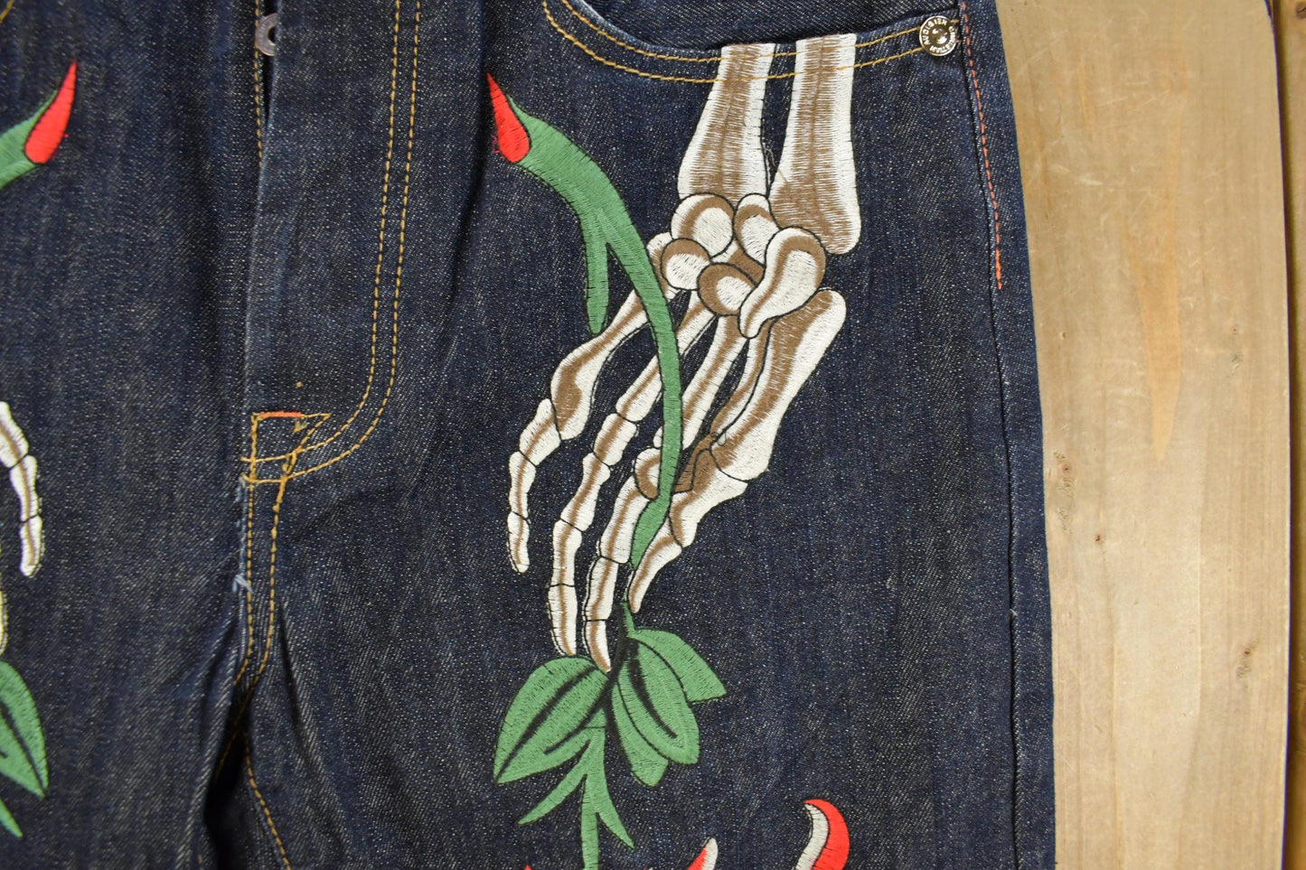 Vintage Y2K Christian Audigier Ed Hardy Denim Jeans Men's 31 x 31 from propervintagecanada