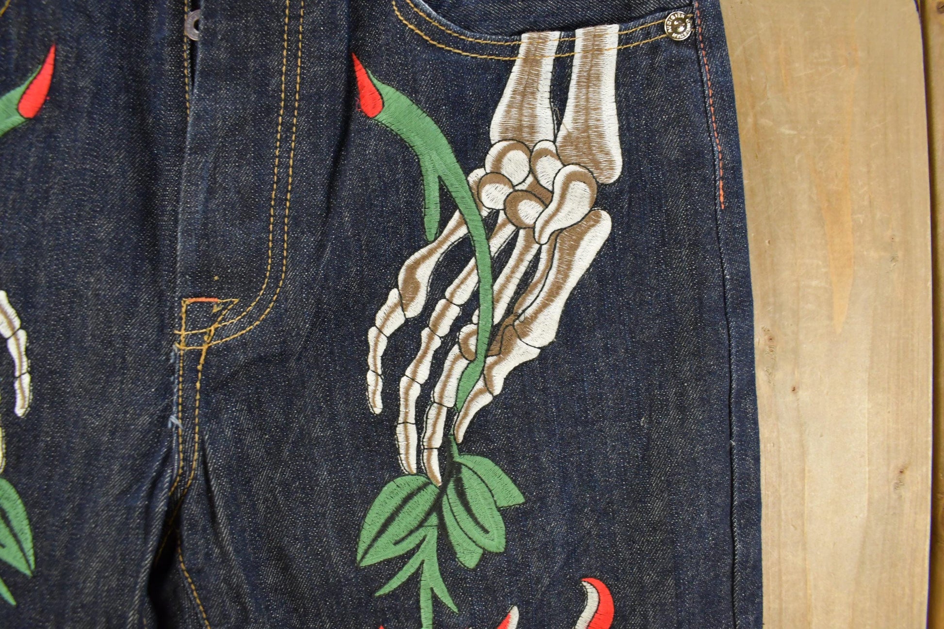 Vintage Y2K Christian Audigier Ed Hardy Denim Jeans Men's 31 x 31 from propervintagecanada