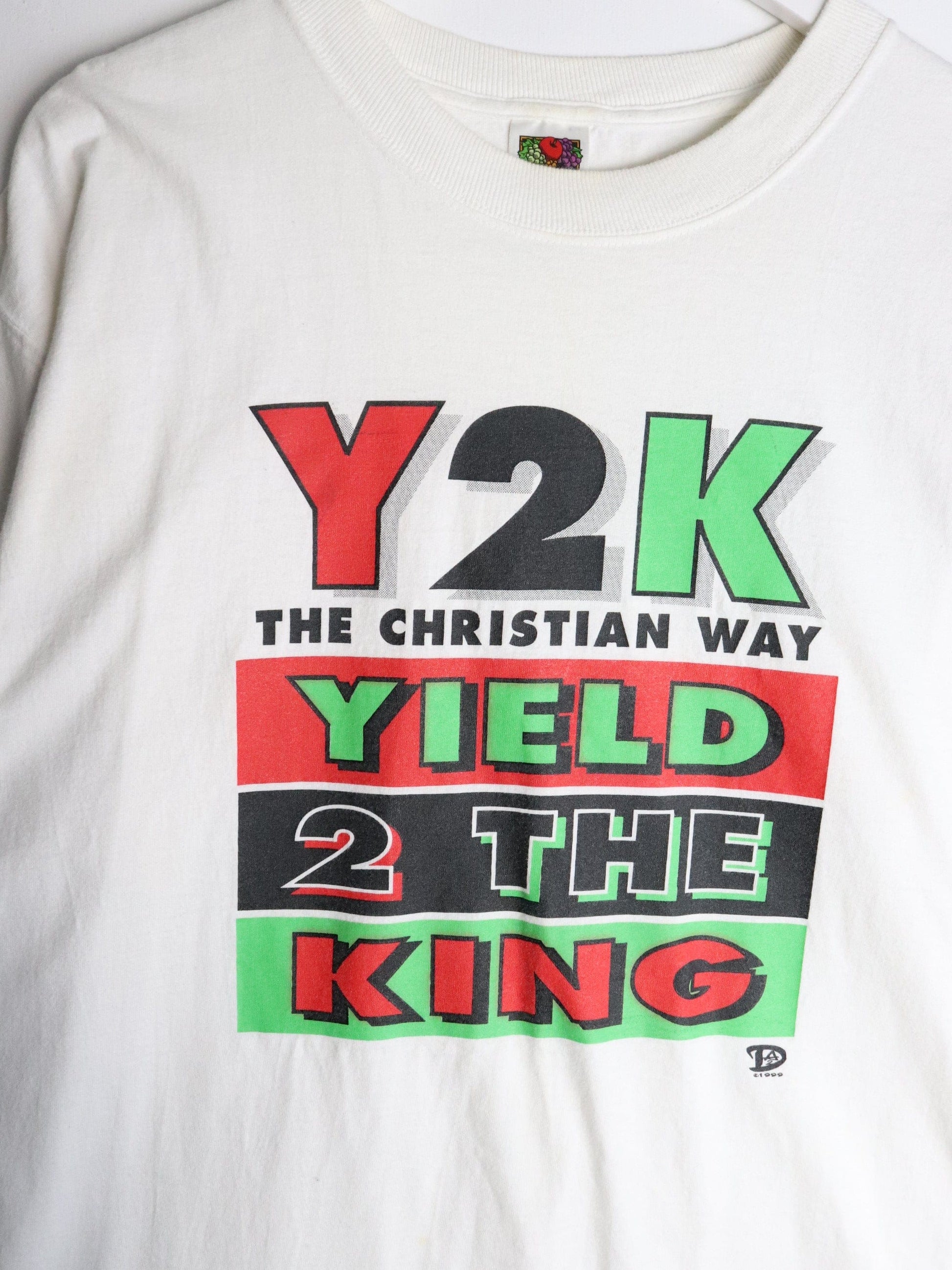 Vintage Y2K Christian T Shirt Mens XL White from propervintagecanada