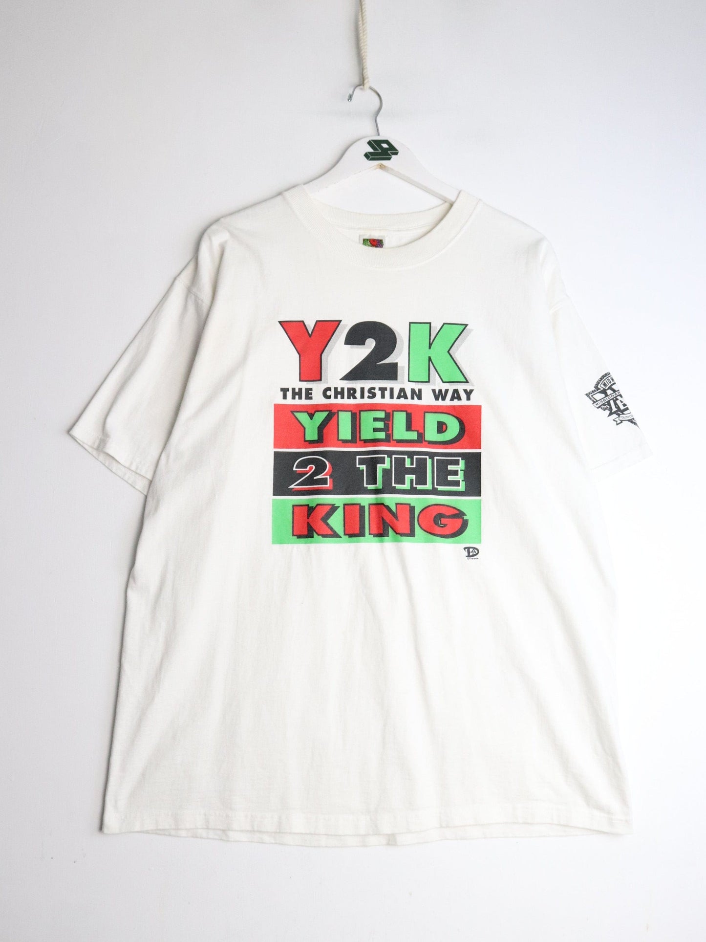 Vintage Y2K Christian T Shirt Mens XL White from propervintagecanada