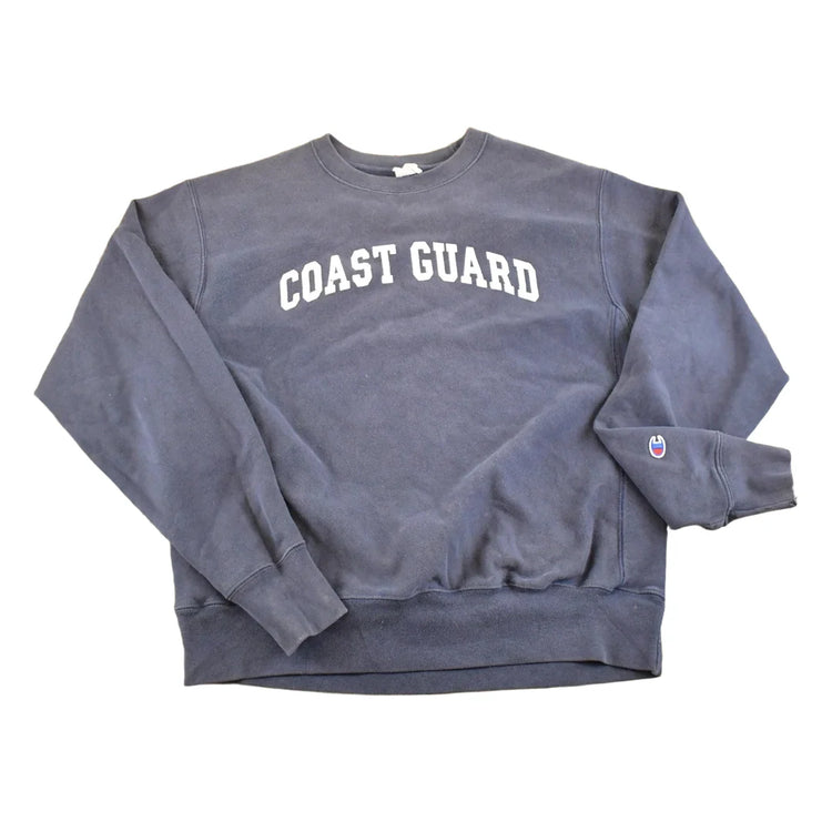 Vintage Y2K Coast Guard Champion Reverse Weave Sweatshirt Men's M from propervintagecanada