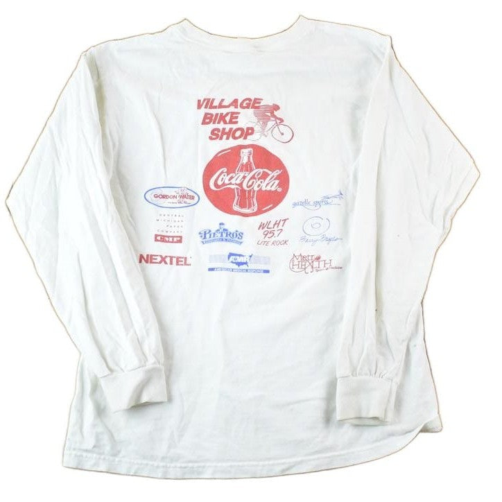 Vintage Y2K Coca Cola Reeds Lake Triathlon Souvenir Single Stitch Graphic Print T-Shirt Made In Men's Medium from propervintagecanada