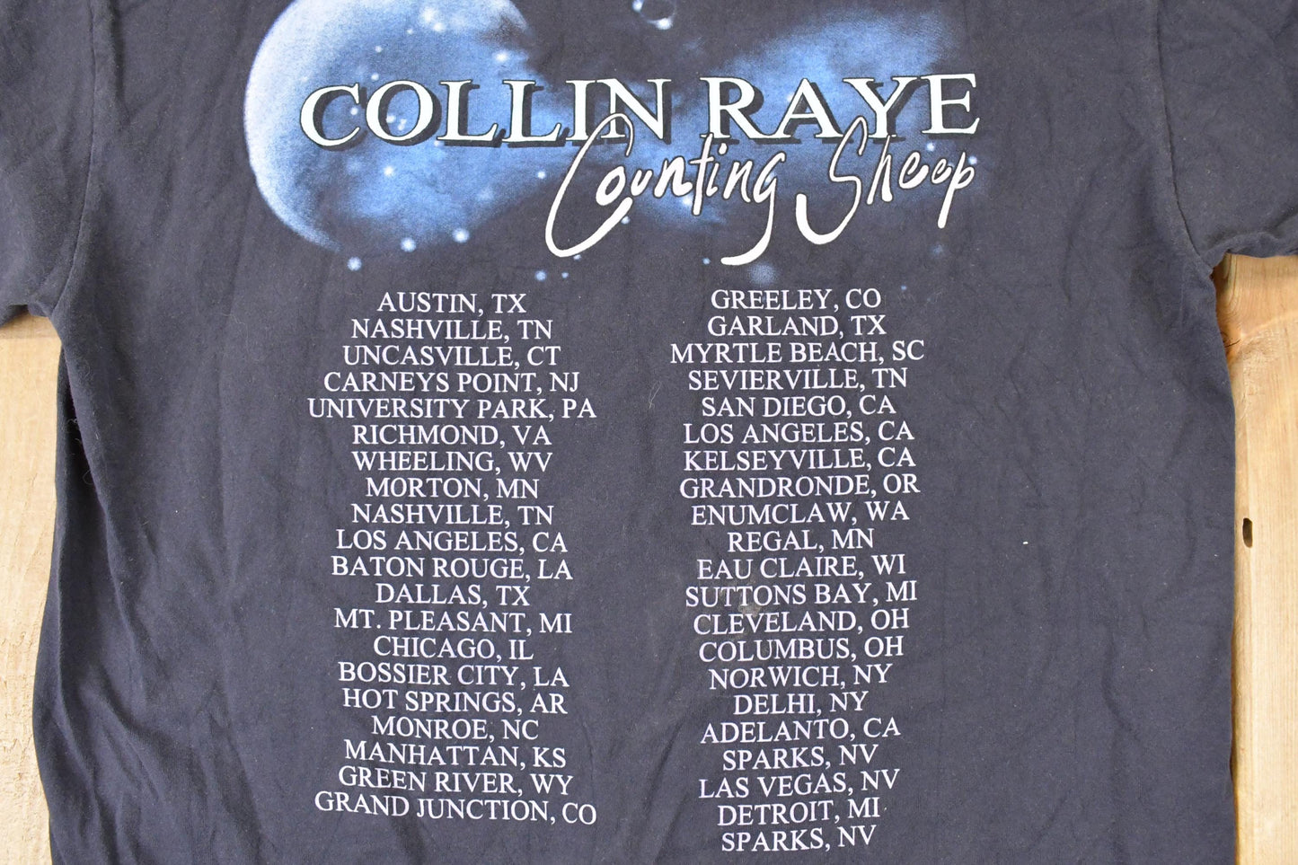 Vintage Y2K Collin Raye Counting Sheep Souvenir Band T-Shirt Men's M from propervintagecanada