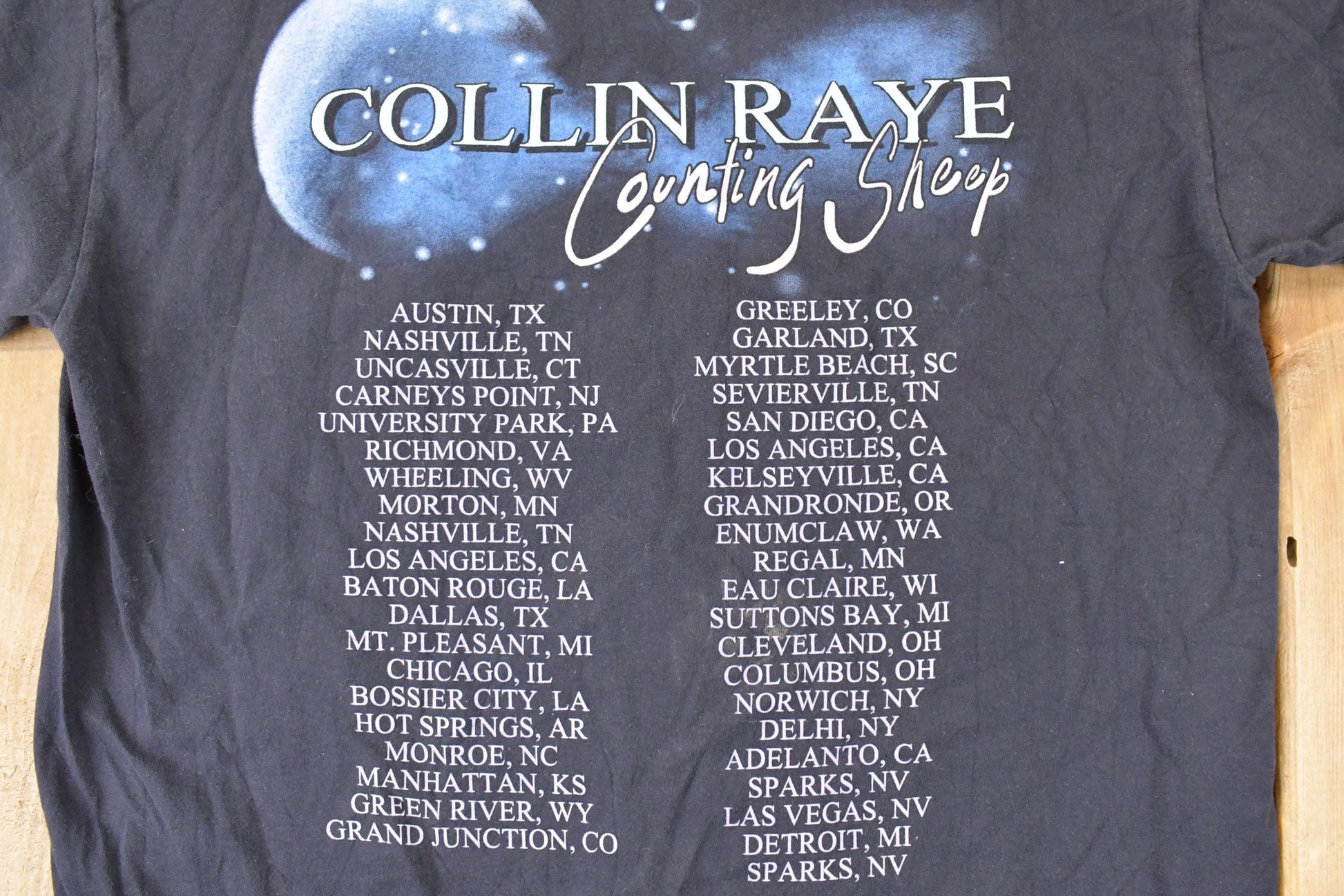Vintage Y2K Collin Raye Counting Sheep Souvenir Band T-Shirt Men's M from propervintagecanada