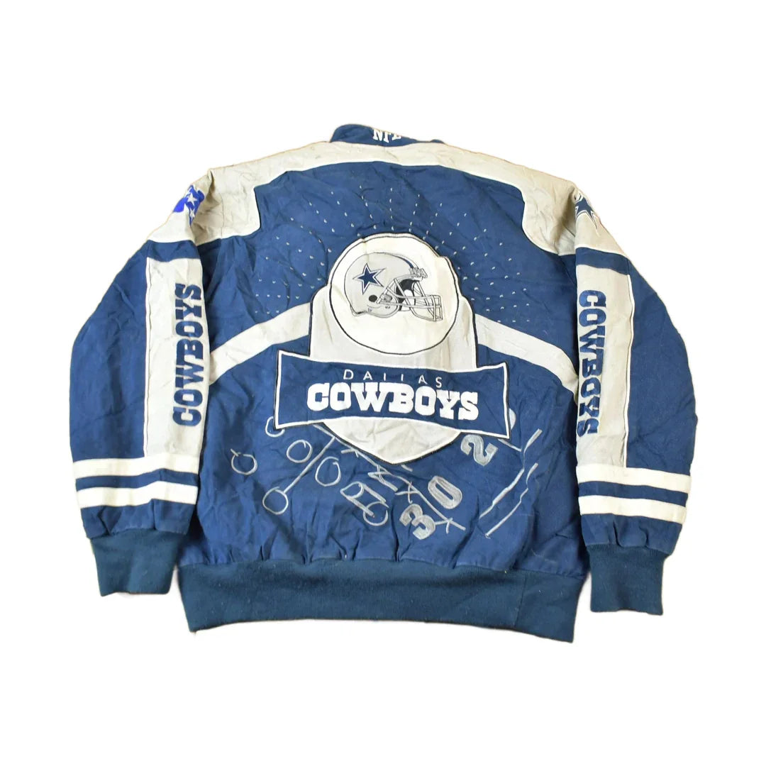 Vintage Y2K Dallas Cowboys NFL Embroidered Bomber Jacket Men's Large from propervintagecanada