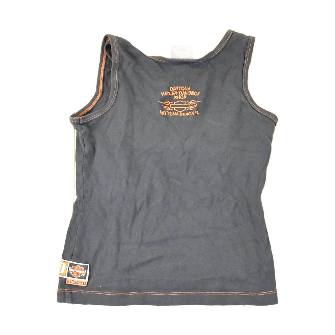 Vintage Y2K Daytona Beach Harley Davidson Motorcycles Biker Tank Top Women's S from propervintagecanada