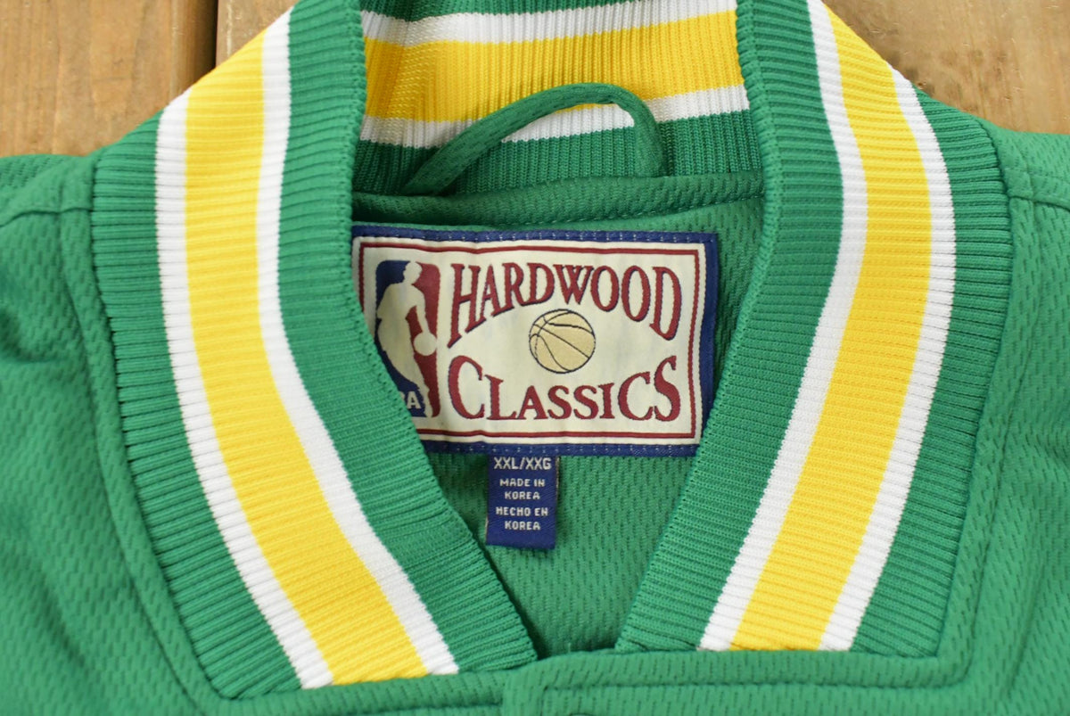 Vintage Y2K DEADSTOCK Boston Celtics NBA Hardwood Classics Basketball Snap On Button Warm Up Jacket Mens 2XL from propervintagecanada
