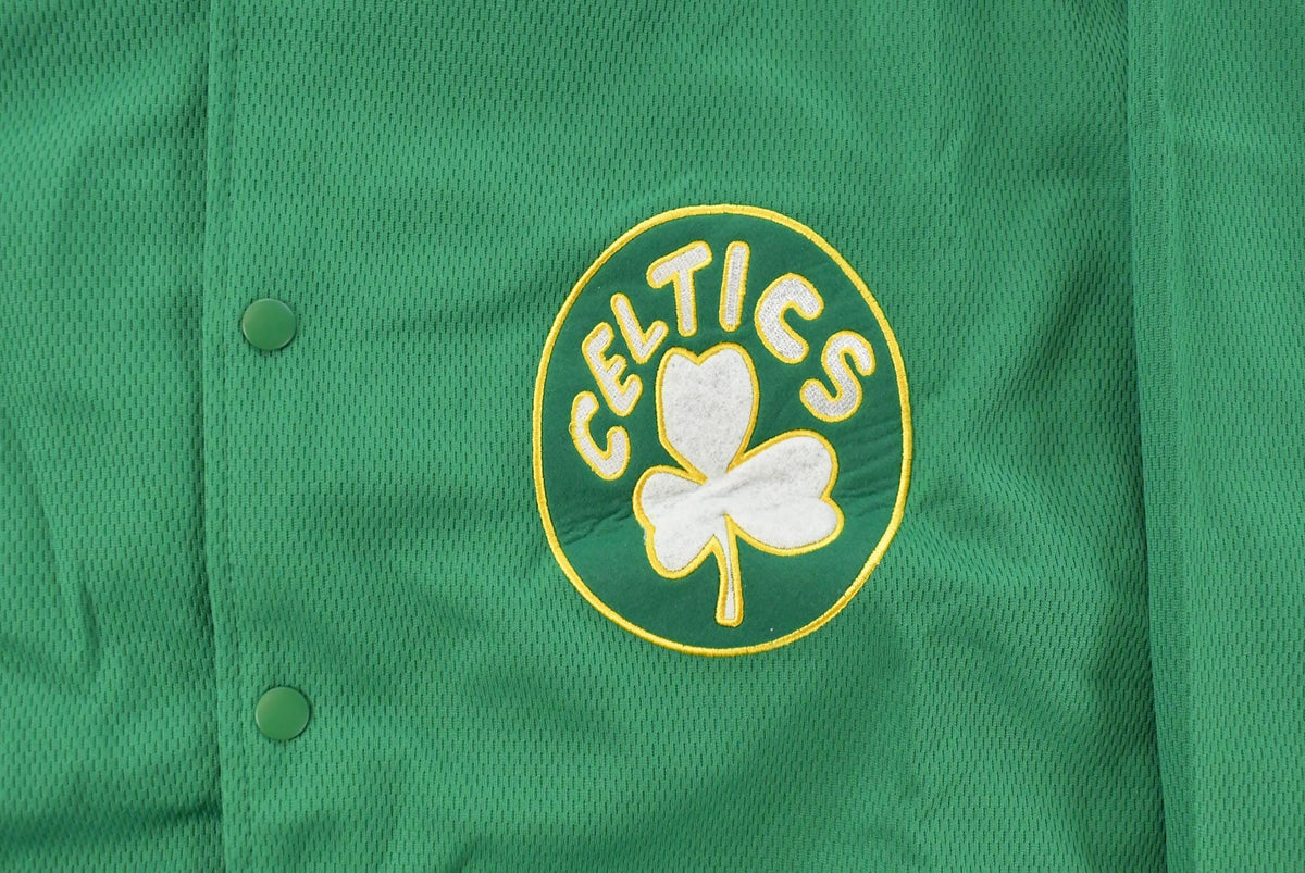 Vintage Y2K DEADSTOCK Boston Celtics NBA Hardwood Classics Basketball Snap On Button Warm Up Jacket Mens 2XL from propervintagecanada