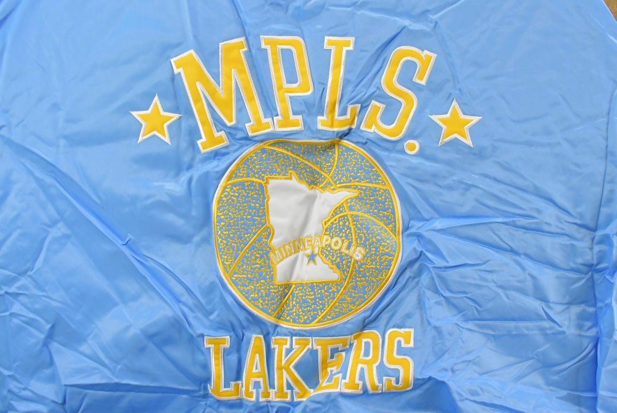 Vintage Y2K DEADSTOCK Minneapolis Lakers NBA Hardwood Classics Basketball Snap On Button Satin Jacket Mens 2XL from propervintagecanada